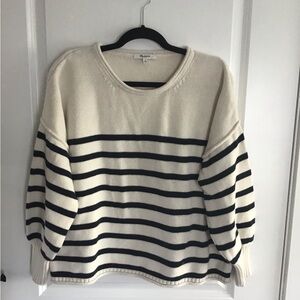 Madewell Stripped Sweater Women’s Size M 100% Cotton